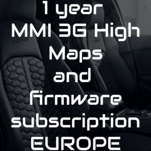 1 year membership MMI 3G High Maps & firmware update – Europe only!