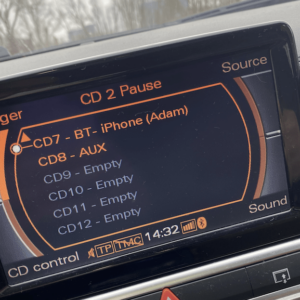 Stream music via Bluetooth AUX interface for Audi MMI 2G