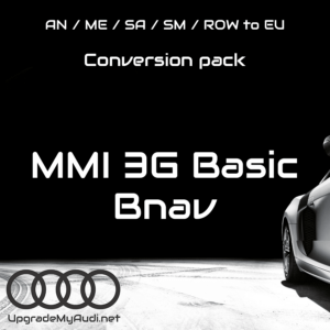 Conversion pack Audi MMI 3GB / 3G Basic – Latest Maps & Firmware & Green menu activator – 5.34.2 & K0260_1_D1  – Europe!
