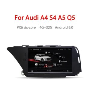 7″ Android 9.0 PX6 six-core 4G+64G Car Multimedia for AUDI LHD A4 S4 A5 Q5 (2008-2016 B8) GPS navigation Head unit