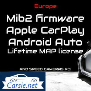 MIB2 BUNDLE – Apple CarPlay / 2023-24 Maps / Lifetime map license / Speed cam POI
